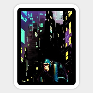 Chimp in City Sticker